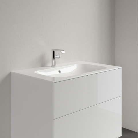 Villeroy & Boch Finion Lavabo-meuble - 800 x 500 x 160 mm - Blanc Alpin CeramicPlus - avec trop-plein dissimulé - non poli SW106522