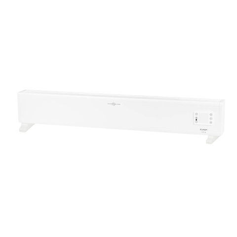 Eurom Alutherm Radiateur convecteur - 145x21cm - IP24 - 2500 watts - wifi - sol/mur - Horizontal - métal blanc mat SW999862