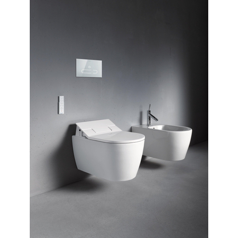 Duravit Me by starck Wandbidet - 37x57cm - met kraangat - met overloop - zonder wondergliss - glans wit 0300875