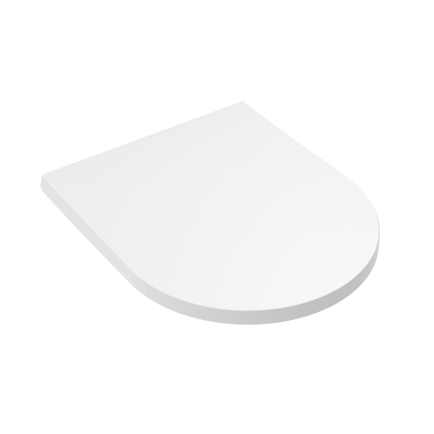 QeramiQ Dely Swirl Compact WC suspendu – sans bride – 36 x 49,5 cm – avec abattant 25 mm – blanc brillant SW1480048