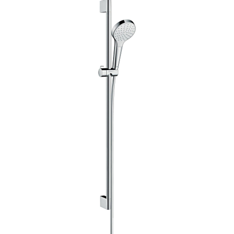 Hansgrohe Croma select s Glijstangset - met Croma - select S - 1jet - handdouche 90cm - met isiflex B - doucheslang - 160cm wit/chroom - wit chroom 0605305