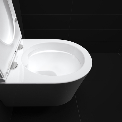 Clou InBe WC suspendu – compact – sans bride – 36,5 x 48 cm – avec abattant softclose – blanc brillant SW369990