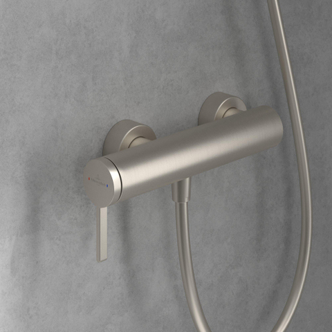 Villeroy & Boch Dawn 1 greeps douchekraan rond - Brushed Nickel (rvs) SW974183
