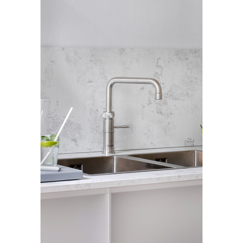 Quooker Classic Fusion Square kokendwaterkraan - draaibare uitloop - Combi reservoir - Warm / kokend water - RVS SW299647