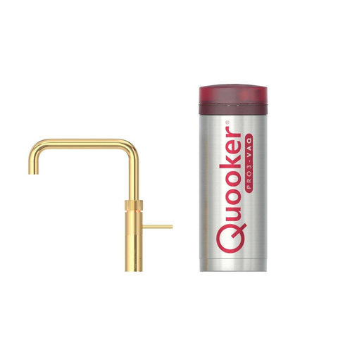 Quooker BE Fusion Square mitigeur d'eau bouillante - bec orientable - réservoir PRO3 - Eau chaude / bouillante - Laiton poli SW795618