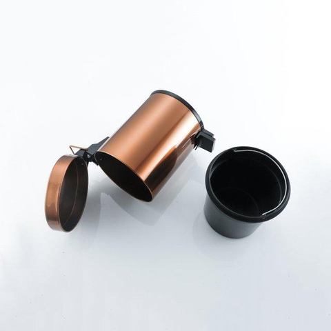 Fortifura Calvi toiletset 5-delig - toiletrolhouder - reserverolhouder - toiletborstelhouder - handdoekhaak - pedaalemmer - PVD - geborsteld koper SW1478229