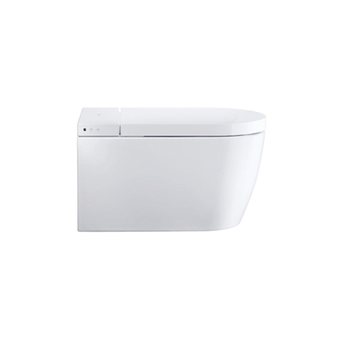 Duravit Sensowash Starck F Plus douchewc - 37.8x57.5cm - spoelrandloos - met closetzitting - Automatisch openen/sluiten van deksel - compact - glans wit SW420922