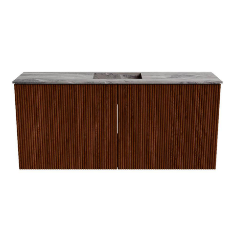Mondiaz JOYA-DLUX 90cm meuble de salle de bains - couleur Ruby - Vasque FAYE position Milieu Sans trou de robinet couleur Sombra. SW1425670