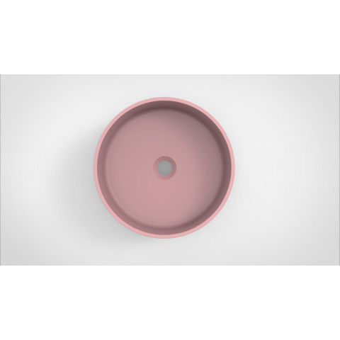 Arcqua Case vasque à poser - 40x40cm - Rond - Marbre de synthèse Rose Mat SW767321