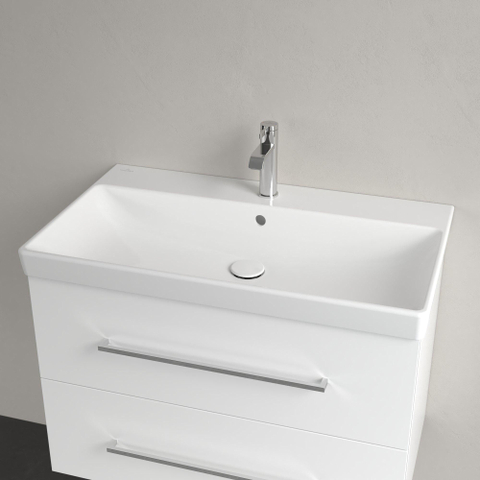 Villeroy & Boch Avento meubelwastafel - 80x47cm - 1 kraangat - met overloop - White Alpine (glans wit) SW59871