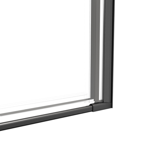 Fortifura Galeria Porte de douche - 80x200cm - charnières - poignée - plat - verre de sécurité clair - Gunmetal SW1122604