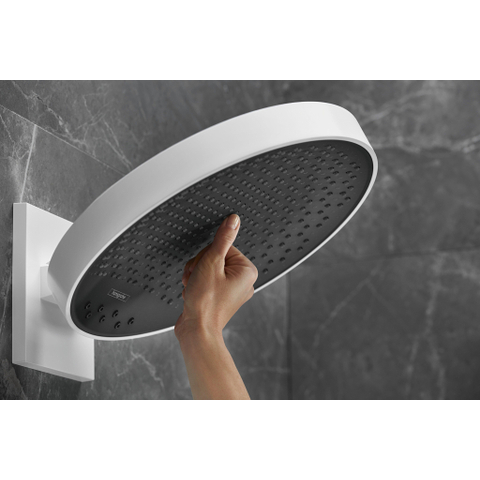 Hansgrohe RainFinity PowderRain - hoofddouche 360 - 3jet - met douchearm 10-30° verticaal kantelbaar - diameter 36cm - mat wit SW358868