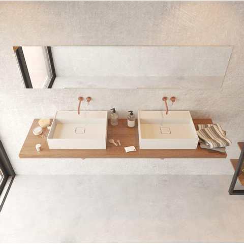 Ideavit Solidbliss wastafel - 50x40x12cm - zonder kraangat - wit SW704525