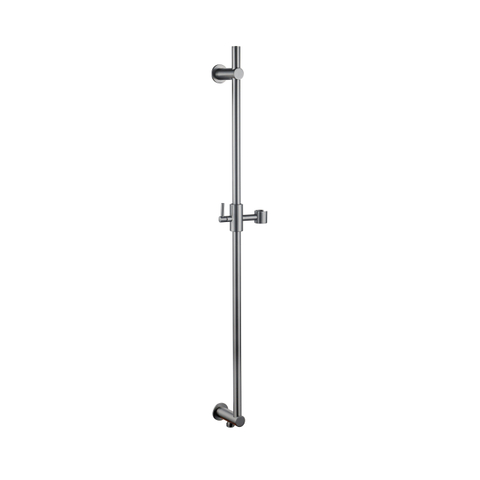 Fortifura Calvi Glijstangset - geïntegreerde - wandaansluitbocht - doucheslang metaal- - ronde handdouche - PVD - geborsteld gunmetal (antraciet) SW1210185