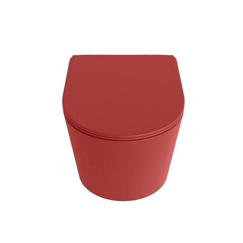 Mondiaz LAVIE WC suspendu – sans bride – 36 x 53 cm – avec abattant softclose – Fire (rouge) SW1208616