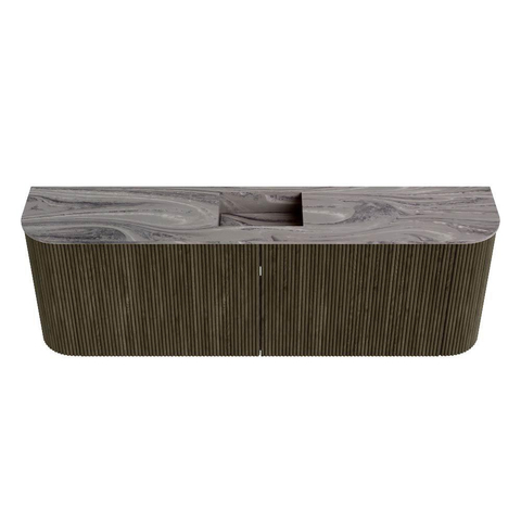 Mondiaz JOYA-DLUX 123.2cm toiletmeubel - ronding links en rechts kleur Shadow - Wastafel FAYE positie Midden 1 kraangat kleur Sombra. SW1425248
