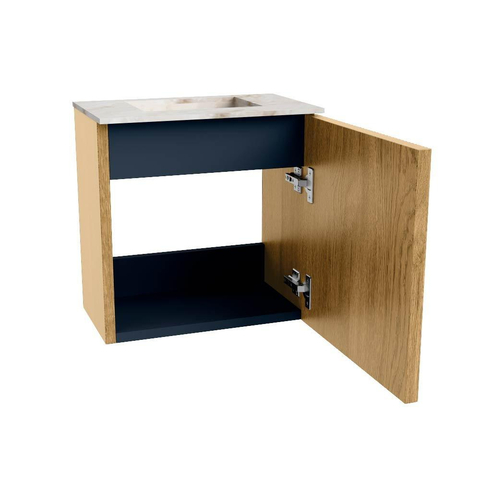 Mondiaz JOYA-DLUX Meuble de toilette 40cm - couleur Oak - Vasque FAYE position Milieu Sans trou de robinet couleur Frappe. SW1421898