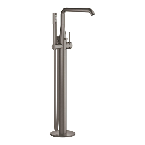 GROHE Essence New Partie de finition pour robinet de bain sur pied avec inverseur et bec rotatif 27.7cm avec douchette et flexible 125cm Brushed Hard graphite brossé (anthracite) SW98809
