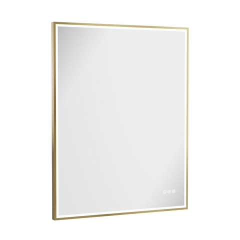 Crosswater MPRO miroir – 90 x 70 cm – LED directe tout autour – Laiton brossé (or) SW1026481