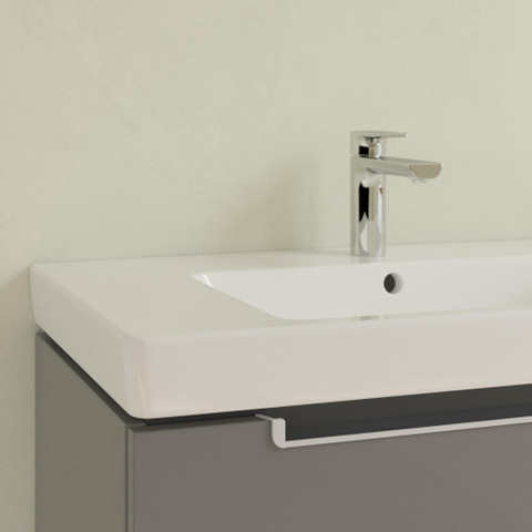 Villeroy & Boch Subway 2.0 meubelwastafel - 80x47cm - 1 kraangat - met overloop CeramicPlus - White Alpine (glans wit) 1024065
