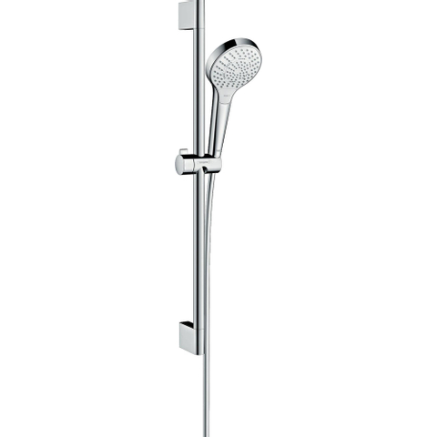 Hansgrohe Croma select s Multi glijstangset - met Croma - select S Multi - handdouche - ecosmart - 65cm - met isiflex B - doucheslang - 160cm wit/chroom - wit chroom 0605495