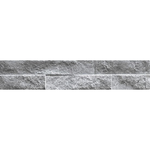Keradom Rock carreau de mur 7.5x38.5cm 10mm gris mat résistant au gel SW450976