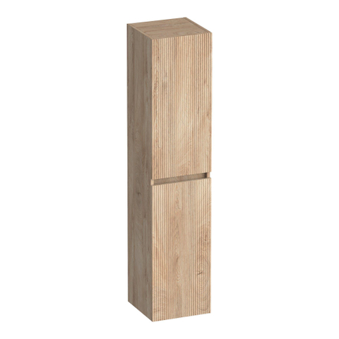 BRAUER Joy Wavy Armoire haute - 160x35x35cm - 1 porte - ouvrant à gauche ou à droite - sans poignée - Forest Wheat SW1201297