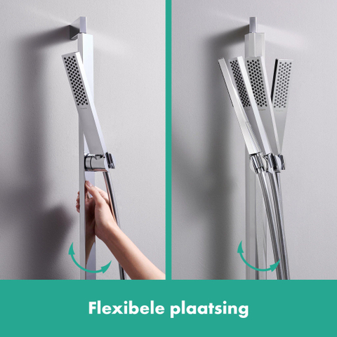Hansgrohe Pulsify e Doucheset - 100 - 1jet - ecosmart+ - met glijstang 90 cm - hoogglans chroom SW918220