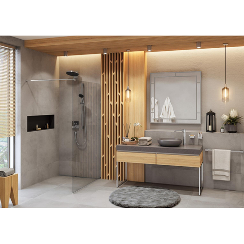 Hansgrohe RainDrain Flex Douchegoot - 90cm - inkortbaar - mat zwart SW791705