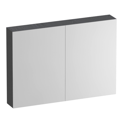 BRAUER Impress spiegelkast – 99x70x15 cm – 2 deuren, dubbelzijdige spiegeldeuren – Timber Grey SW1198987