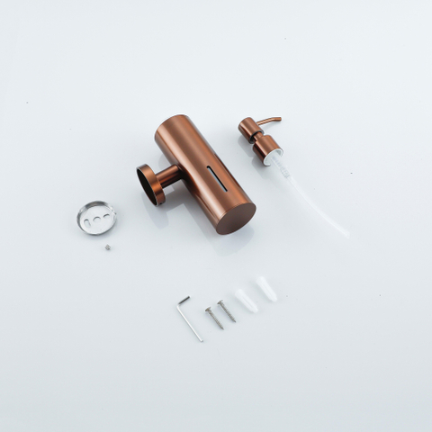 Fortifura Calvi zeepdispenser - wand - rond - PVD - geborsteld koper SW1111572