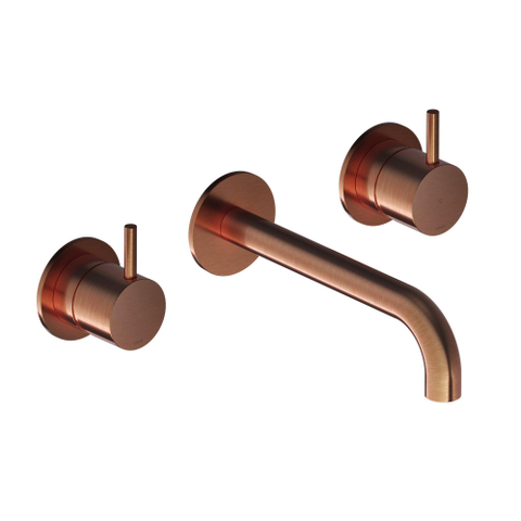 Hotbath Cobber Afbouwdeel ten behoeve van inbouw wastafelkraan - 18cm uitloop BCP - PVD - geborsteld koper SW1246750