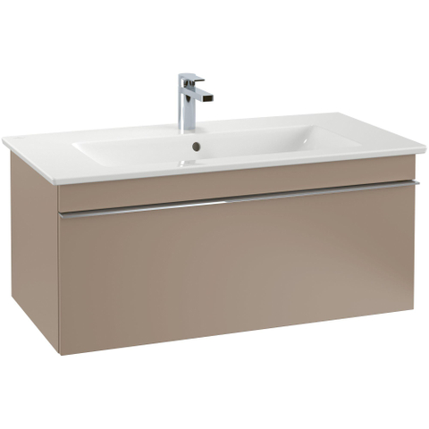 Villeroy & Boch Venticello Lavabo pour meuble avec lavabo au centre 100x50cm avec 1 trou pour robinetterie (et 2 trous perçables) avec trop plein blanc 1025120