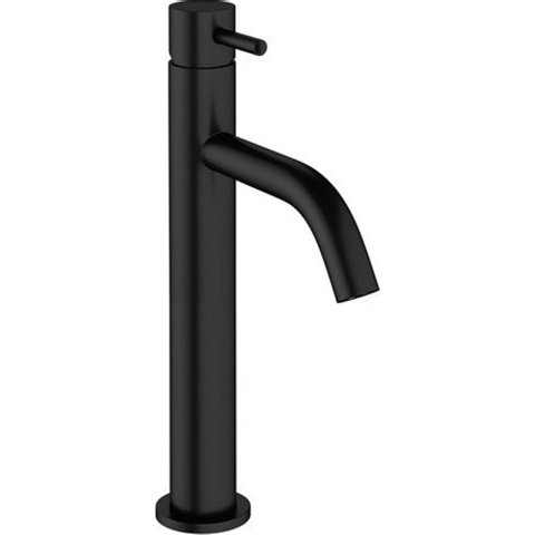 Crosswater MPRO Wastafelkraan hoog - 36.2cm - 1 gats uitloop - 14cm - zonder waste - mat zwart SW486460