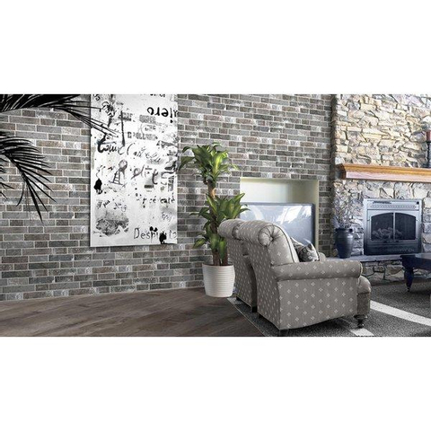 ÉCHANTILLON Ceralto Lineo Loft Carrelage mural 16x40cm 10mm grès cérame Cenere SW915194