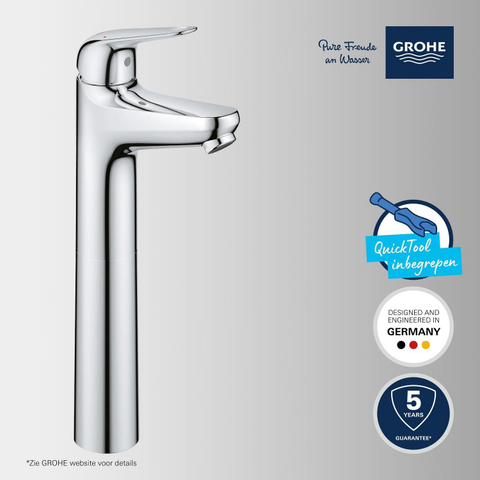 Grohe Swift QuickFix Mitigeur lavabo - XL size - avec bonde push open - chrome SW1109094