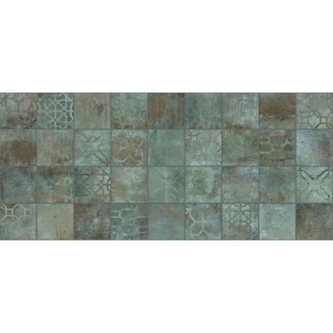 Ceralto Neroli Stone carrelage sol et mur - 14x14cm - 9mm - carré - décor - R9 - emerald mat (vert) SW795697