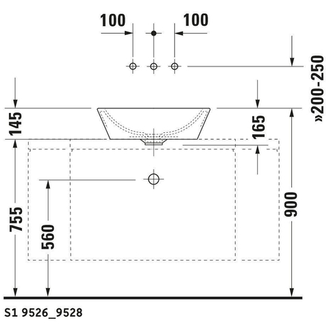 Duravit Philippe Starck 1 Starck - 1 waskom - met overloop - diameter 53cm - met wondergliss - glans wit 0305251
