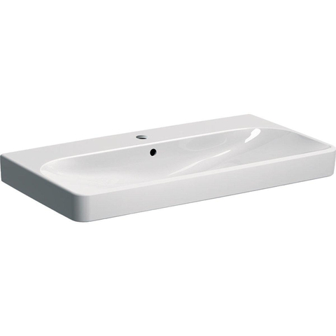 Geberit Smyle wastafel - 90cm - 1 kraangat - met overloop - wit SW417371