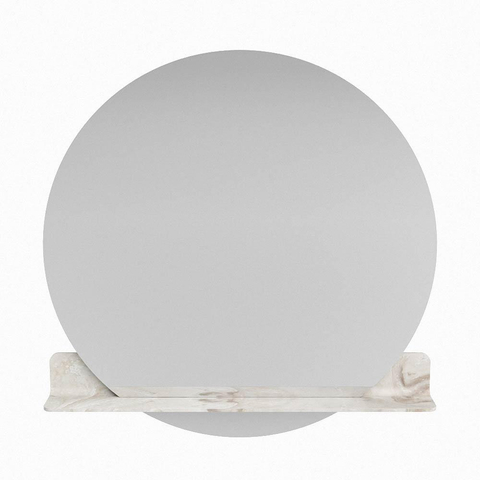 Mondiaz SPOT miroir – Ø 100 cm – avec tablette – Frappe (marbre beige) SW1212901