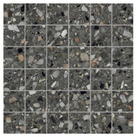 Terravito Damico Mozaïektegel - 30x30cm - 9mm - Antracite mat SW997371