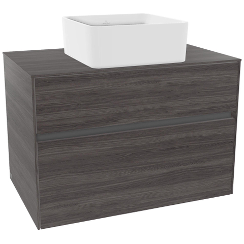 Villeroy & Boch Collaro opzetwastafel vierkant - 38x38cm - zonder overloop - zonder kraangat - White Alpine (glans wit) SW336075