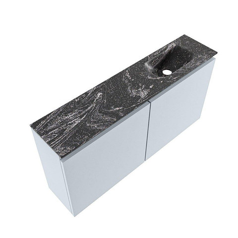 MONDIAZ TURE-DLUX Meuble WC 100 cm Clay. Lavabo EDEN Lava position à droite. Avec 1 trou de robinet. SW1103724