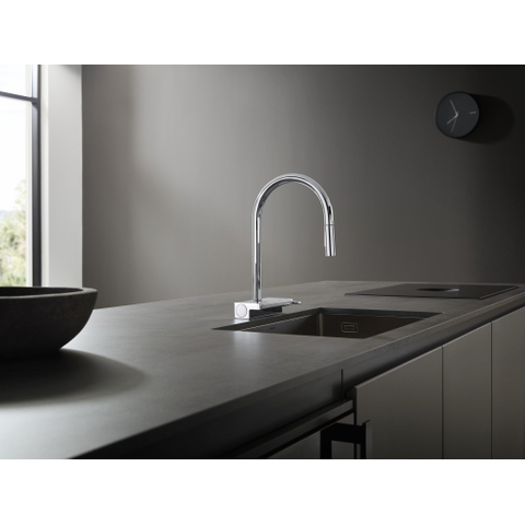 Hansgrohe Aquno Select M81 - 1 greeps keukenkraan - 170 uittrekbare vuistdouche - 3jet - sbox - hoogglans chroom SW878838