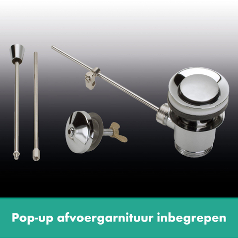 Hansgrohe Logis Eengreepswastafelmengkraan - 110 Fine - met lediging - met trekstang - hoogglans chroom SW651360