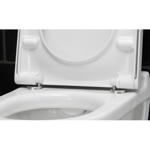 Duravit Starck 3 WC-zitting - 37x43.1x4.3cm - softclose & quickrelease - Kunststof wit Glanzend 0290272