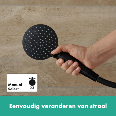 Hansgrohe Vernis Blend - 240 - 1jet - showerpipe - met thermostaat - mat zwart SW803227