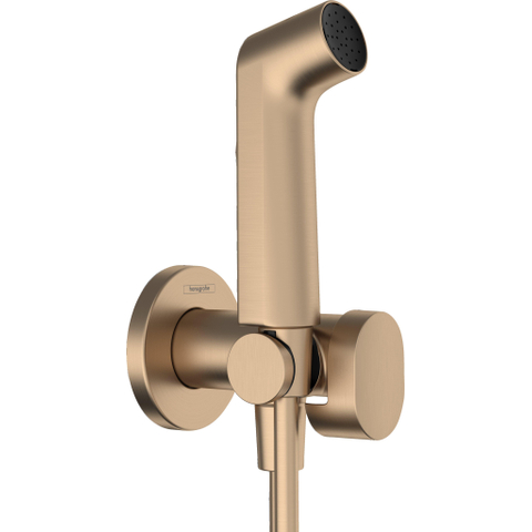 Hansgrohe Bidet - handdouche - 1jet - ecosmart - voor warm water - met douchehouder en doucheslang - 125 cm - geborsteld brons SW1172911