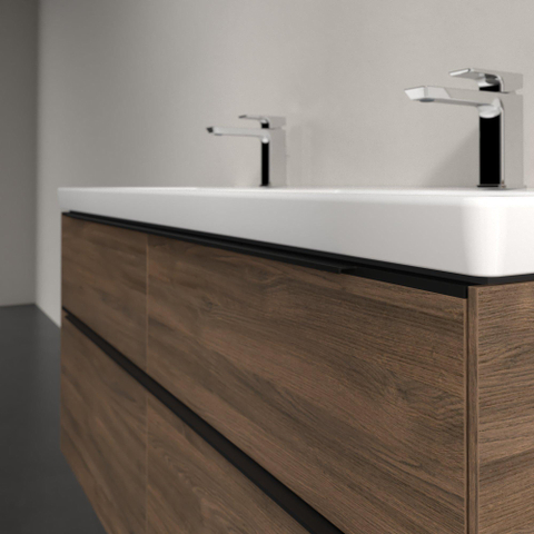 Villeroy & Boch Subway 3.0 Wastafelonderkast - incl. Villeroy & Boch Subway 3.0 wastafel - 1 bak - 2 kraangaten - OUTLET UDEN STORE45976