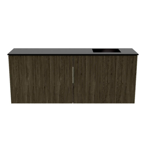 Mondiaz JOYA 100cm meuble de salle de bains - couleur Shadow - Vasque FAYE position Droite Sans trou de robinet couleur Urban. SW1421524